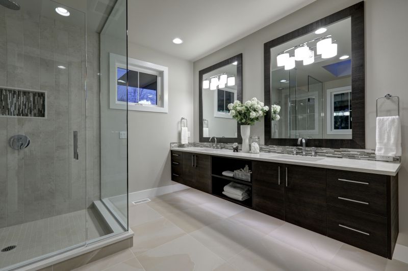 Contemporary Bathroom with LED Lighting